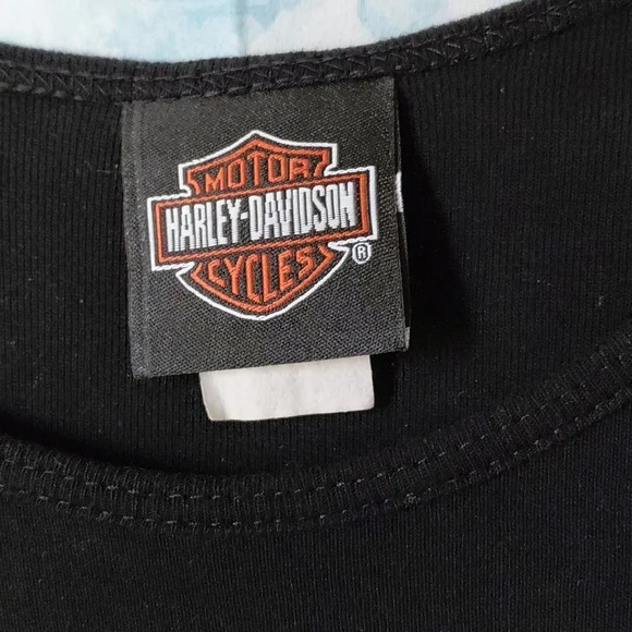 Harley-Davidson Black Tee with Silver Logo - Picture 5 of 6